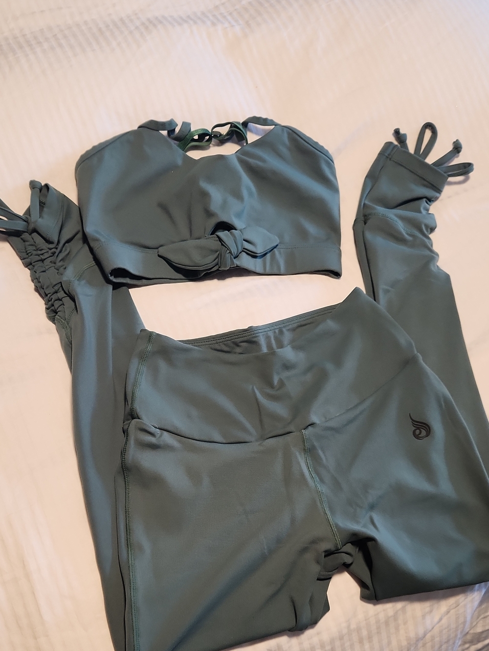 Ryderwear Sage Green Sports Bra and High-Waist Leggings Set